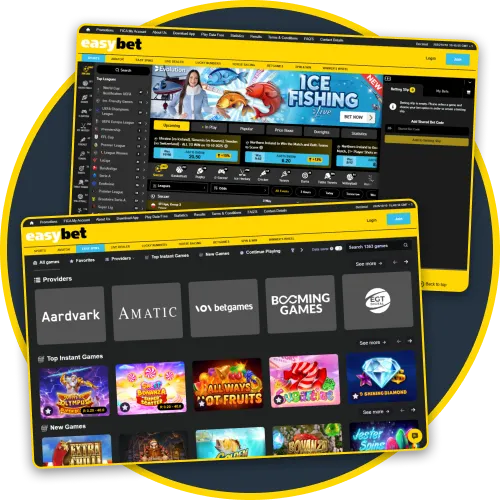Enjoy Easybet’s clear interface and modern design features.