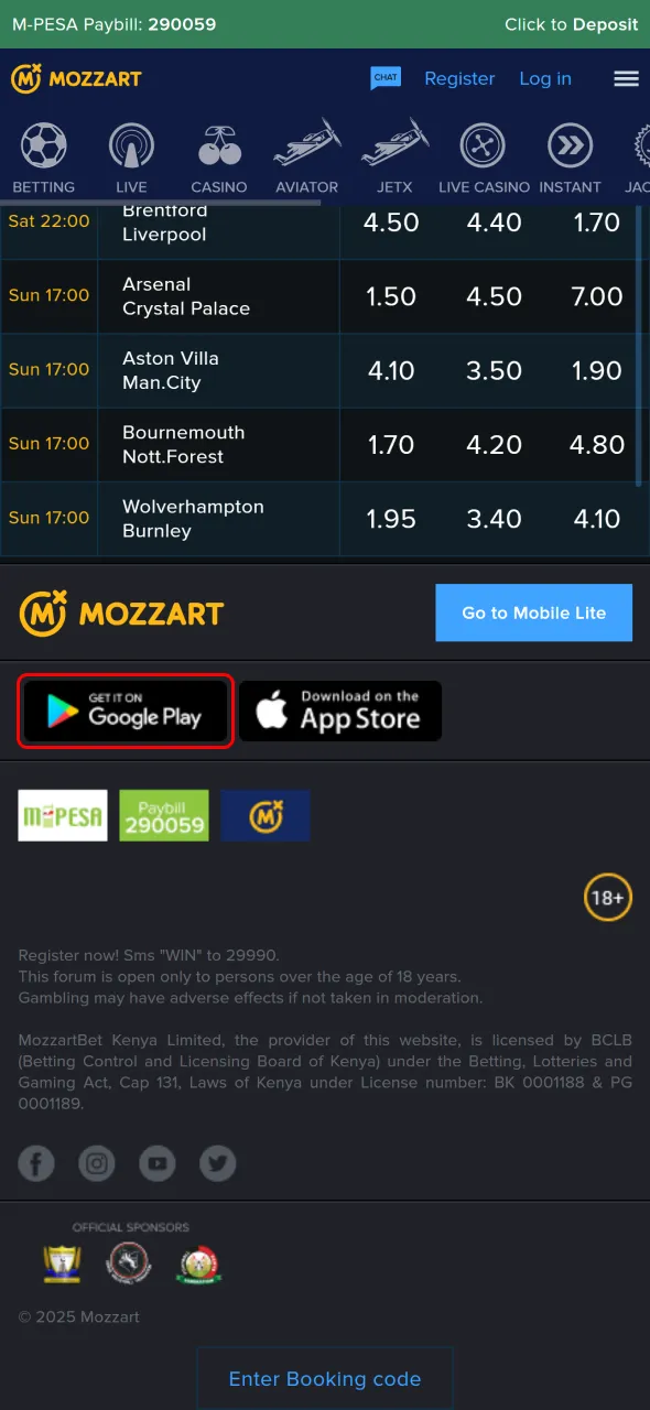 Start downloading MozzartBet Android app to bet on the go.