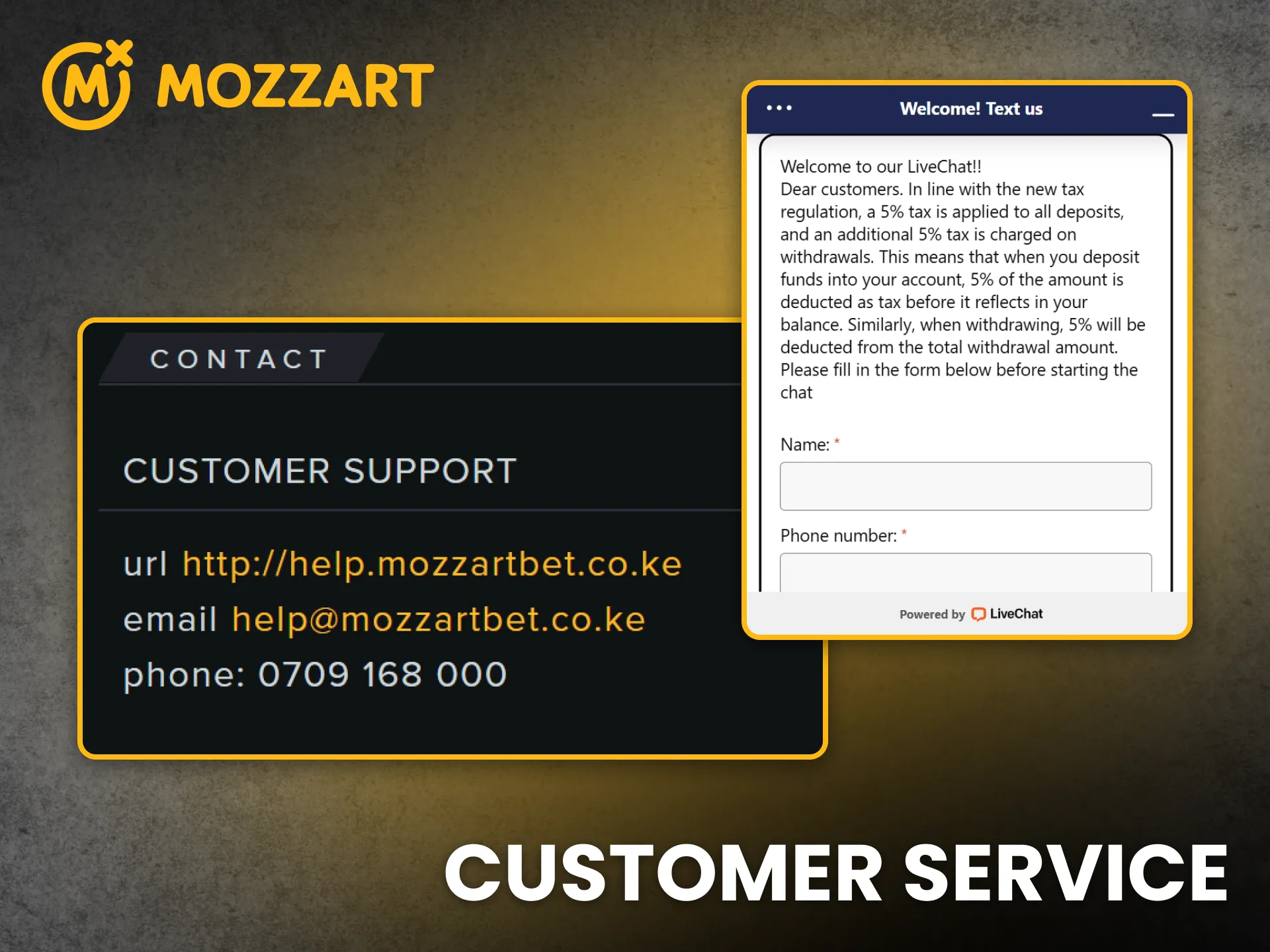 Customer service at MozzartBet Kenya ensures quick and helpful support.