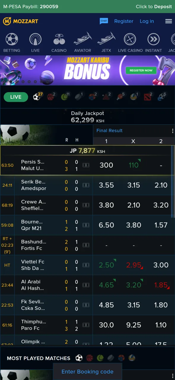 Register now on MozzartBet Kenya to start your sports betting adventure.