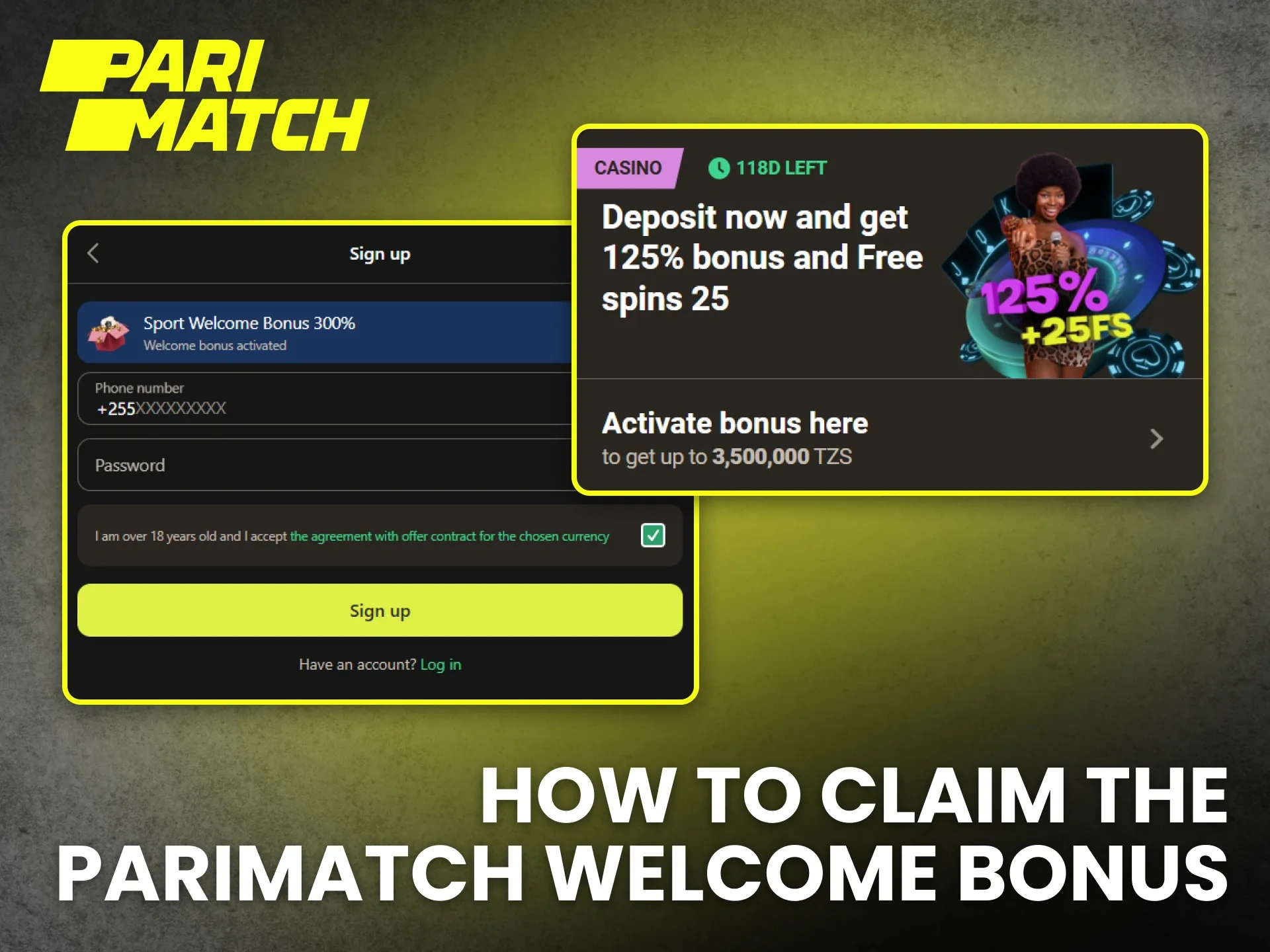 Follow the guide on how to claim the Parimatch welcome bonus.
