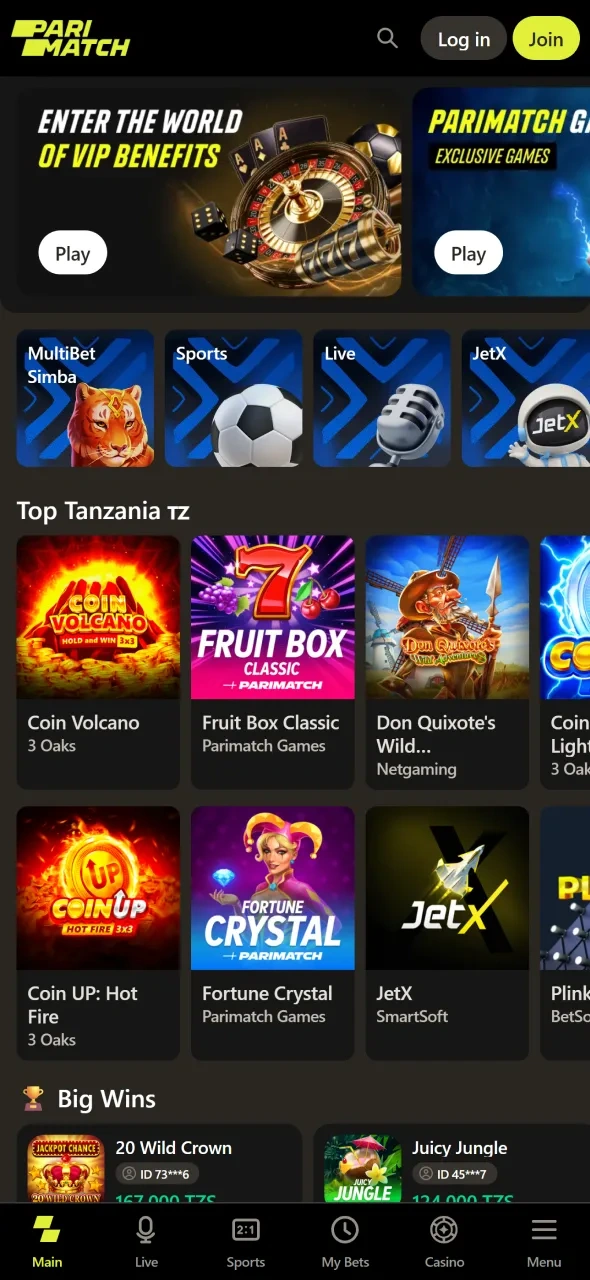 Visit the official Parimatch site or open the mobile app to begin sign-up.