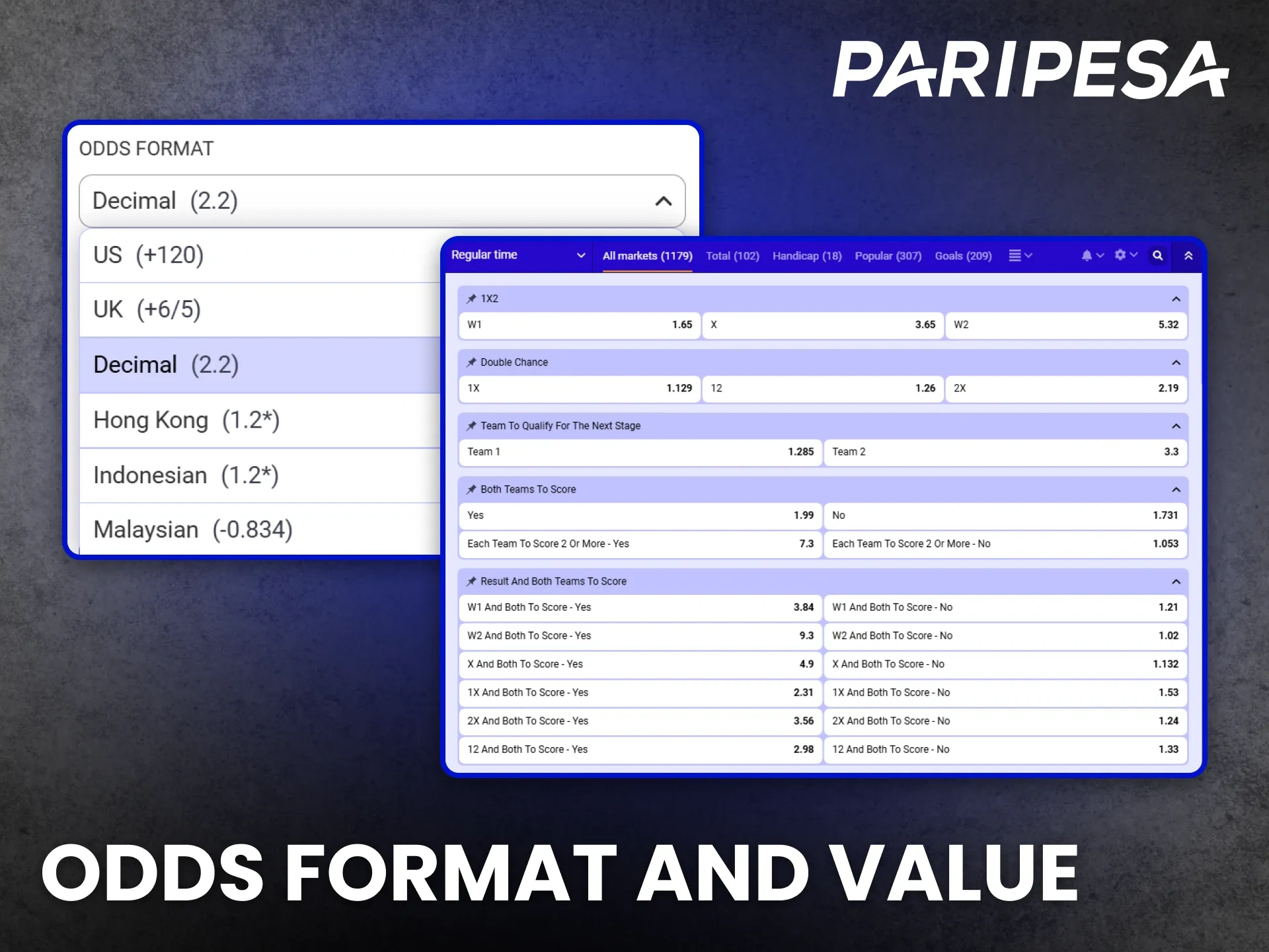 Check the competitive odds format and value to maximize your payouts on Paripesa.