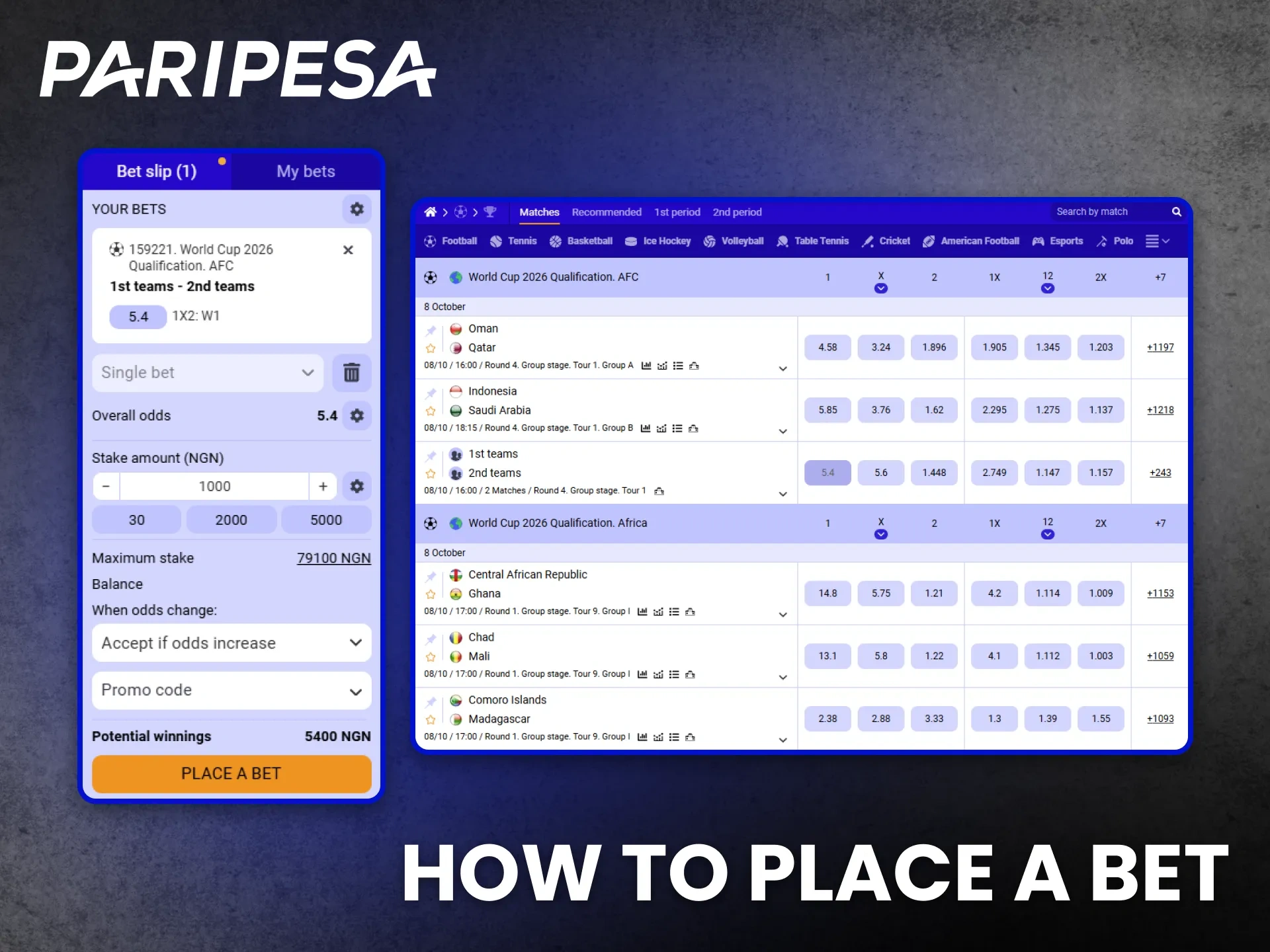 Find out how to place a bet on Paripesa quickly and start winning today.