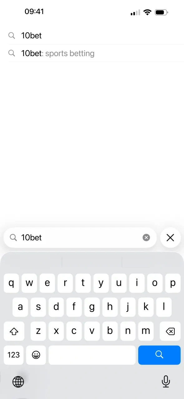 Search for 10bet to download the official iOS app listing.