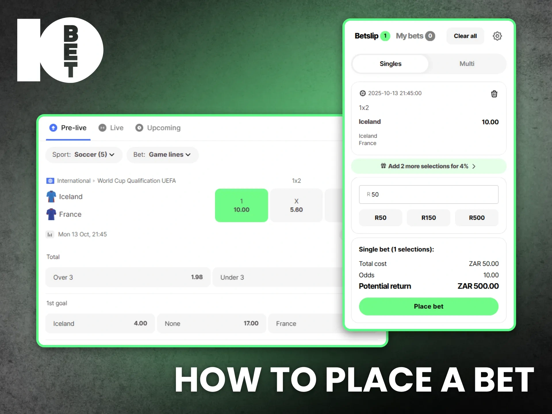 Master how to place a bet on 10bet.