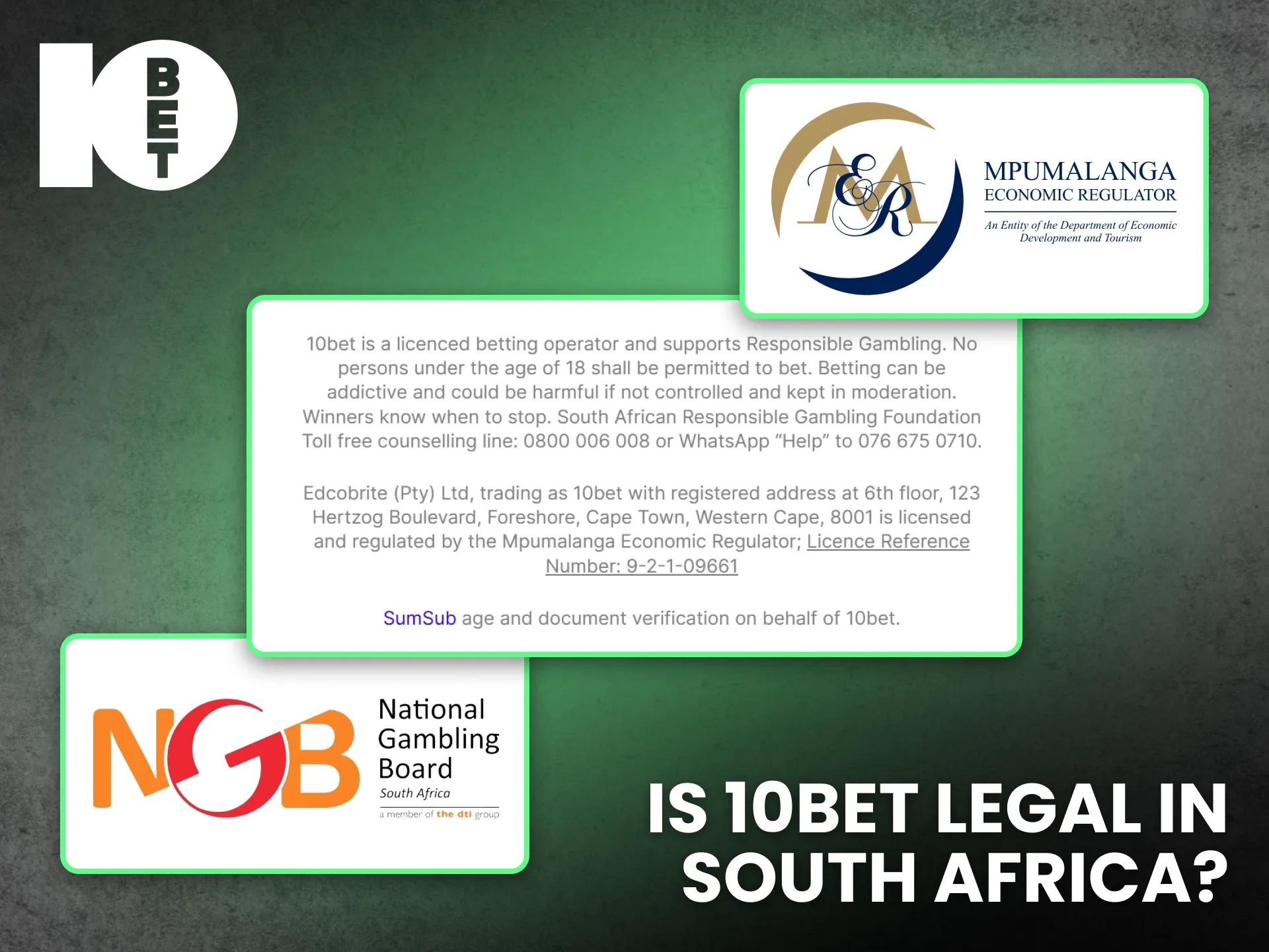 Confirm 10bet is legal in South Africa to play securely and confidently.