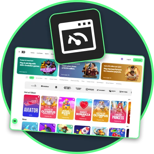 Place bets faster with great site speed and performance on 10bet.