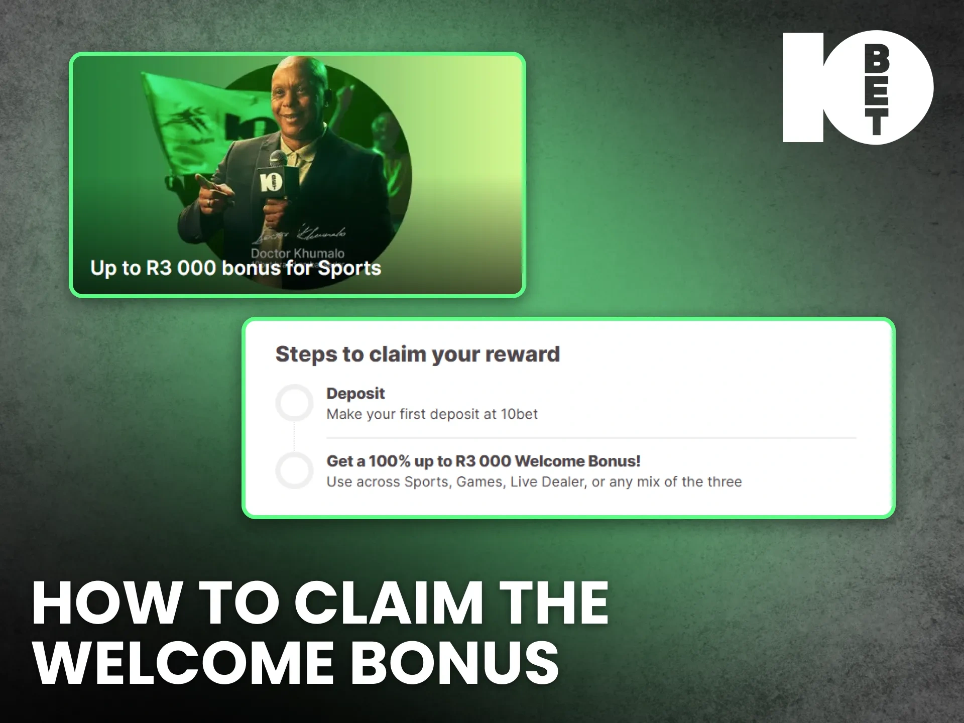 Find the clear steps on how to claim the 10bet welcome bonus now.