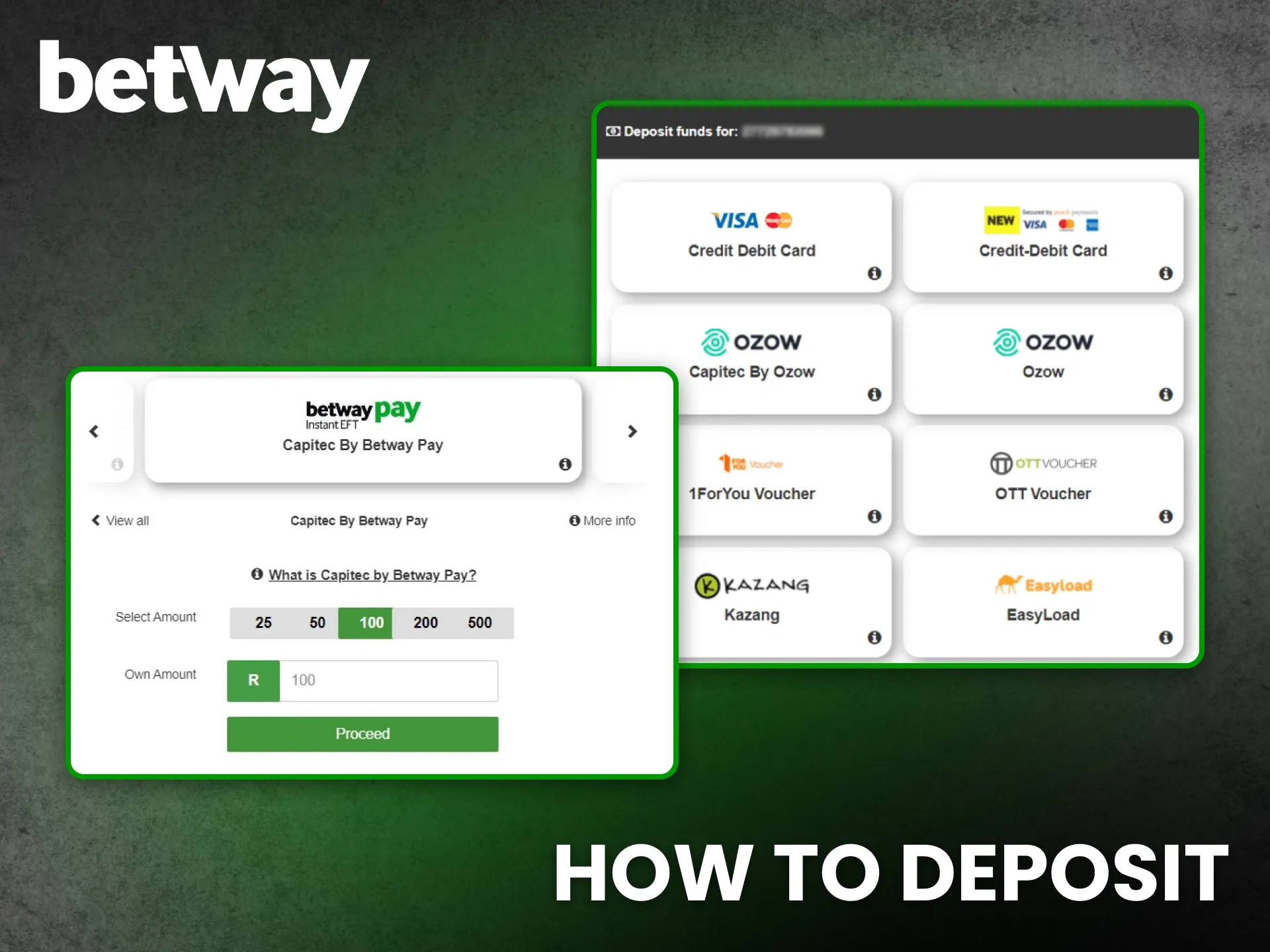 View the simple guide on how to deposit at Betway South Africa and fund your account.