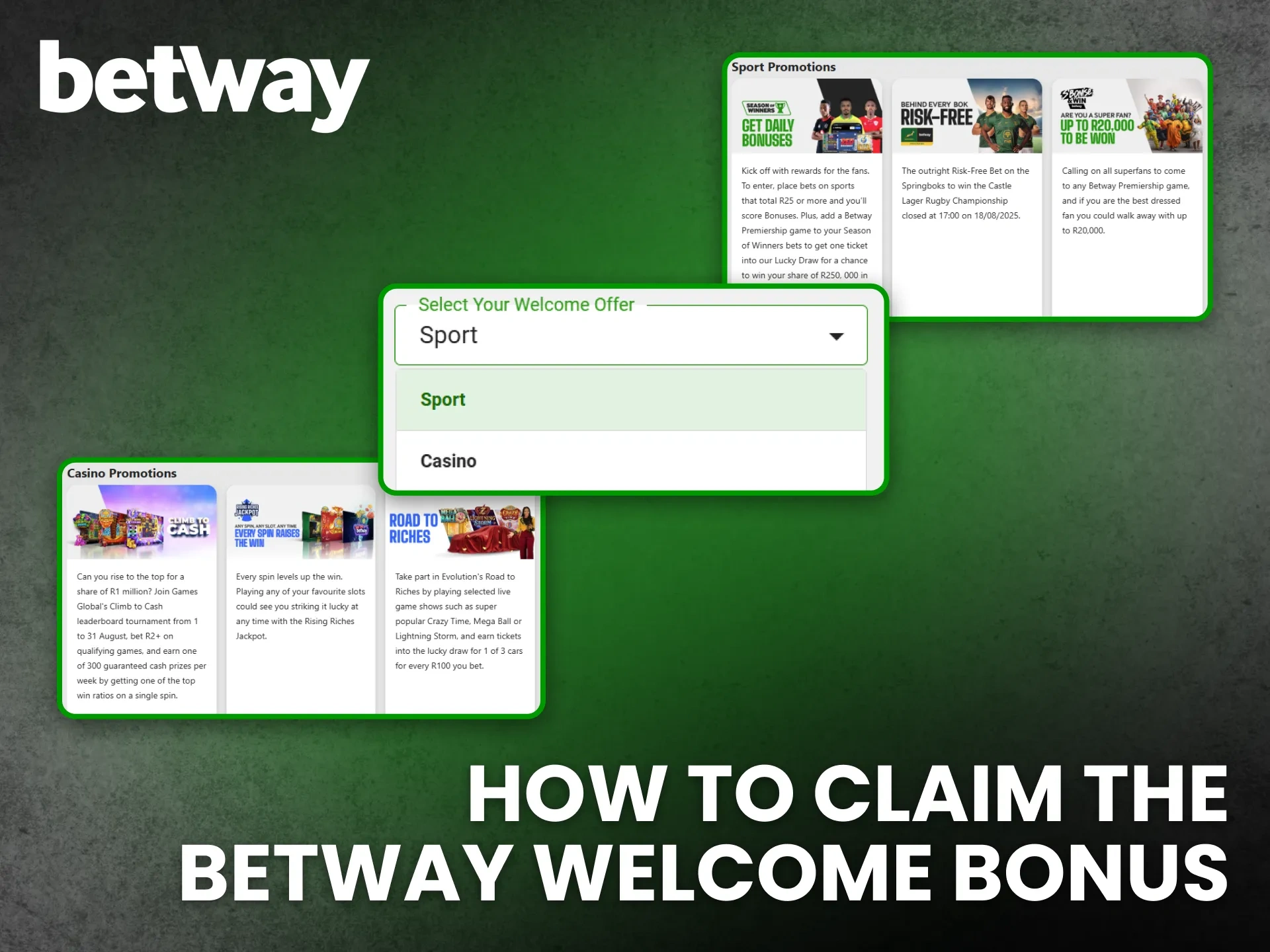See the steps detailed on how to claim the Betway welcome bonus quickly.