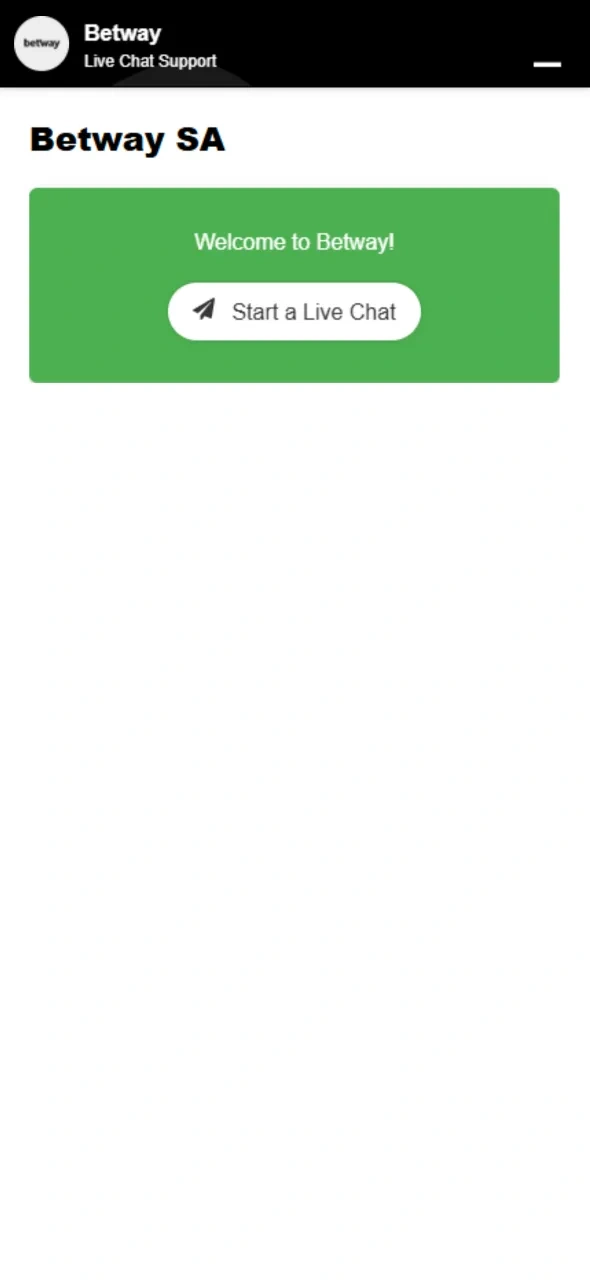 Contact Betway customer support if you cannot log in for assistance.