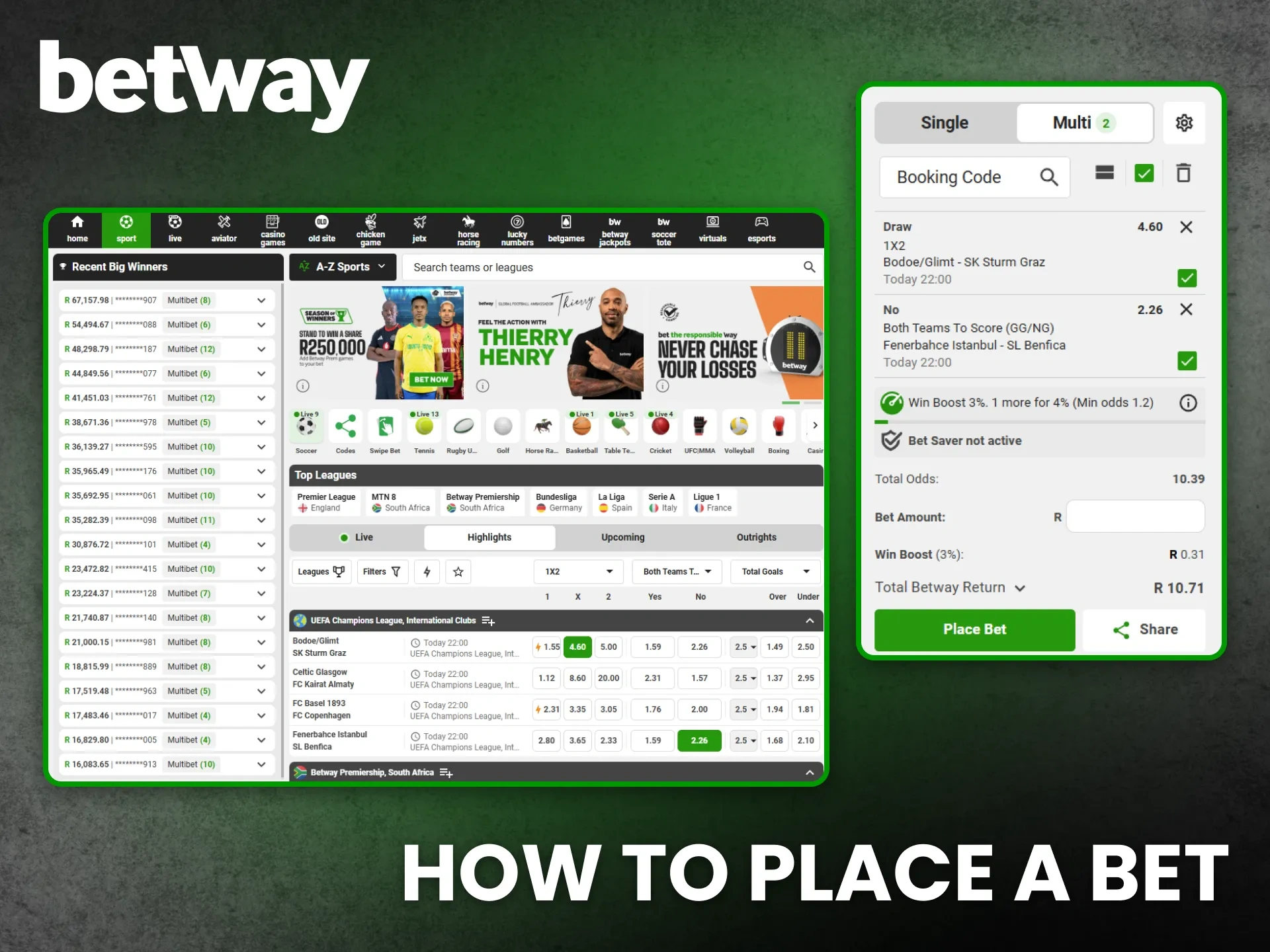 Discover the fastest way for how to place a bet on Betway and secure a win.