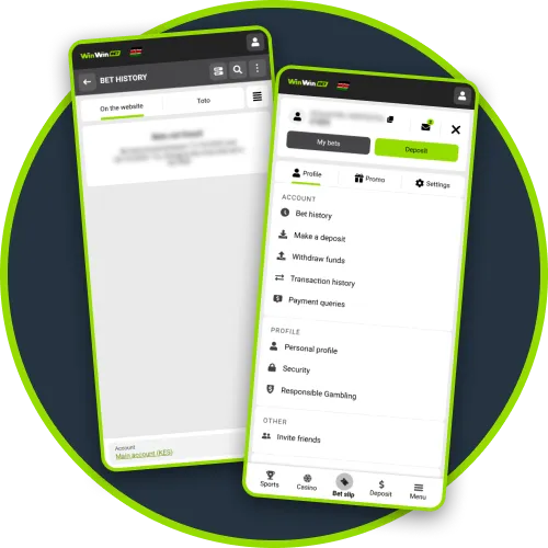 Players in Kenya can check their full bet history anytime within the WinWin app.