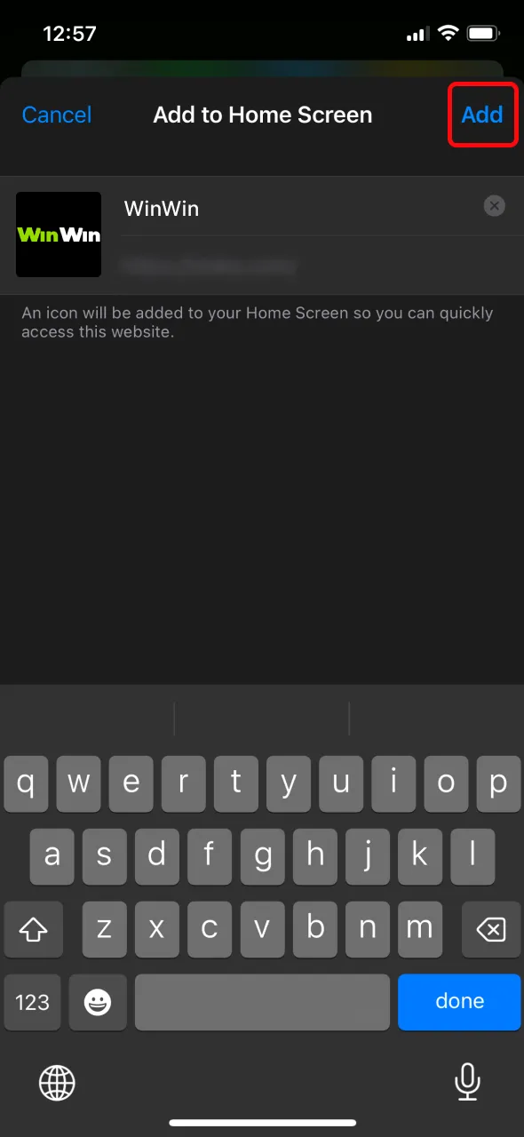 Confirm adding the WinWin iOS app and start playing instantly.