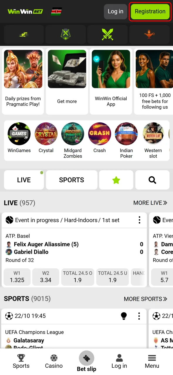 Open the WinWin website and register to begin your winning journey today.