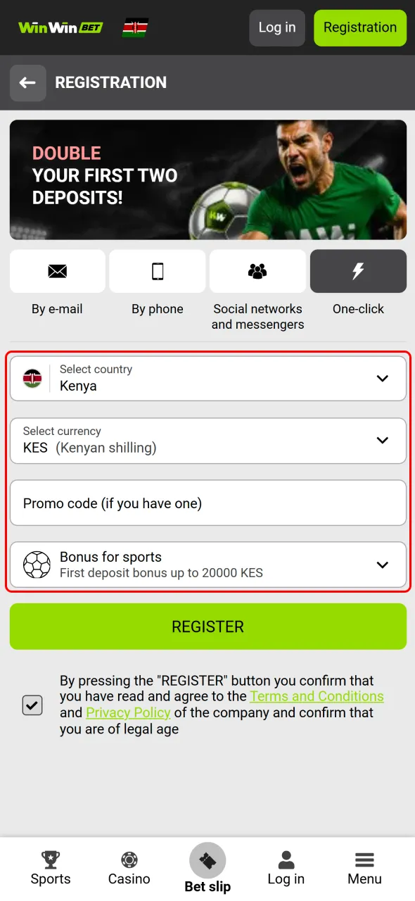 Provide all personal details correctly to complete your WinWin registration.