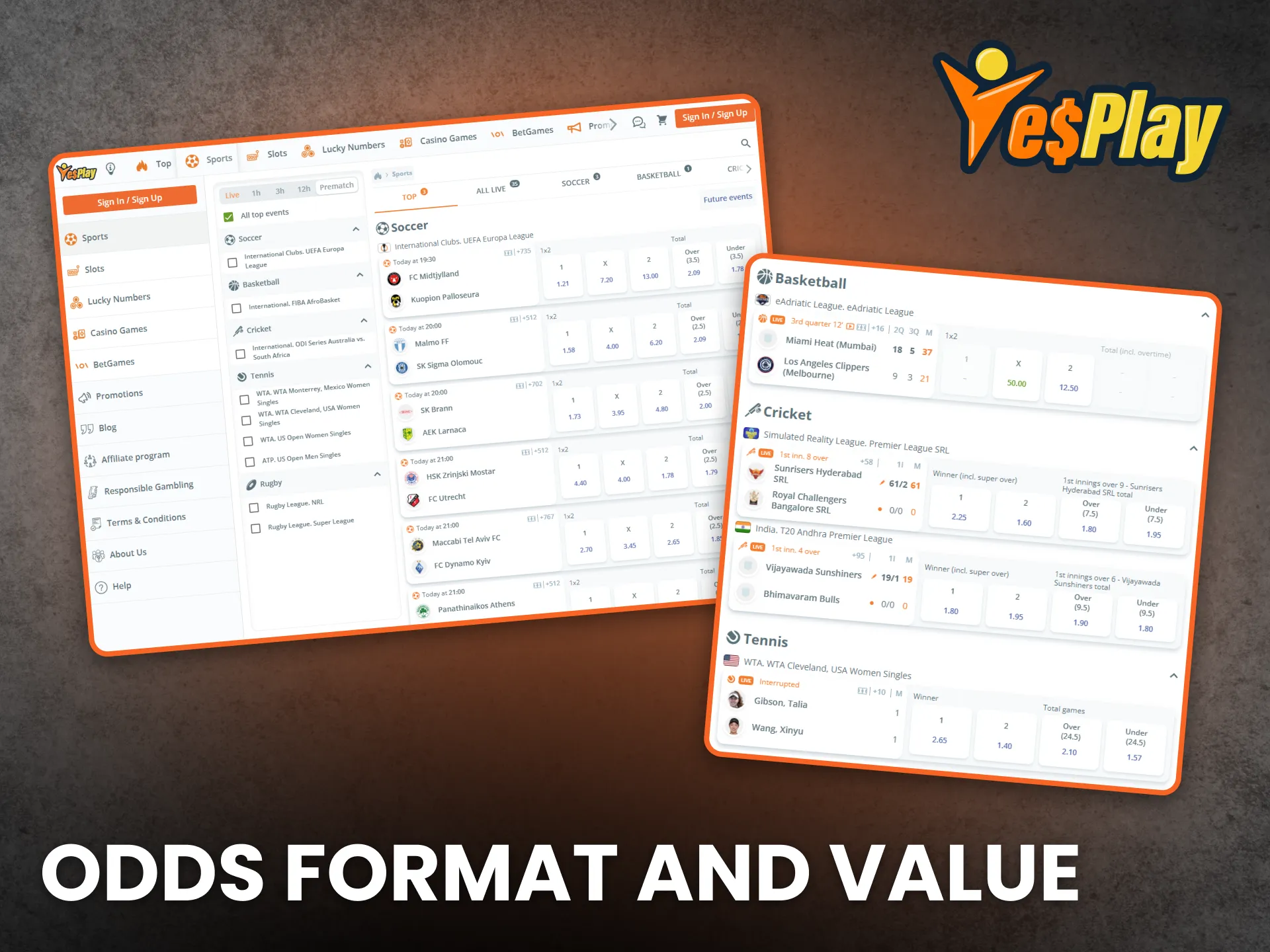 Experience accurate odds and fair values with YesPlay South Africa.