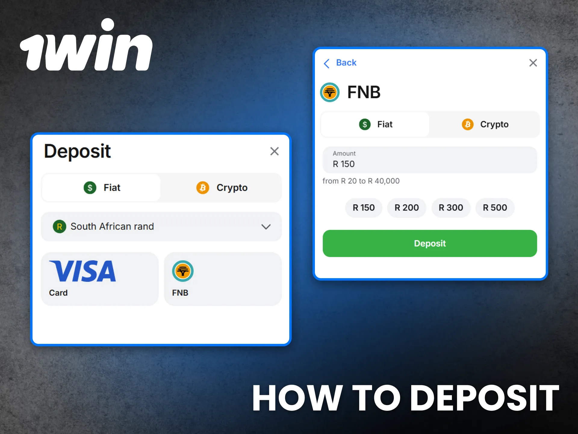 Depositing at 1win South Africa is quick for local players.