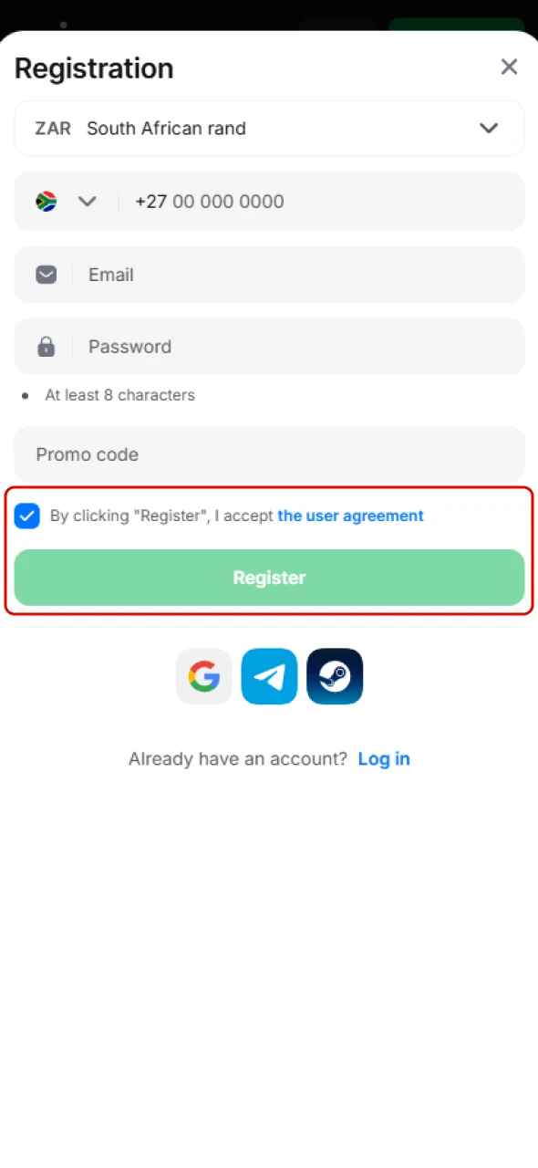 Finalize the registration process to access 1win betting.