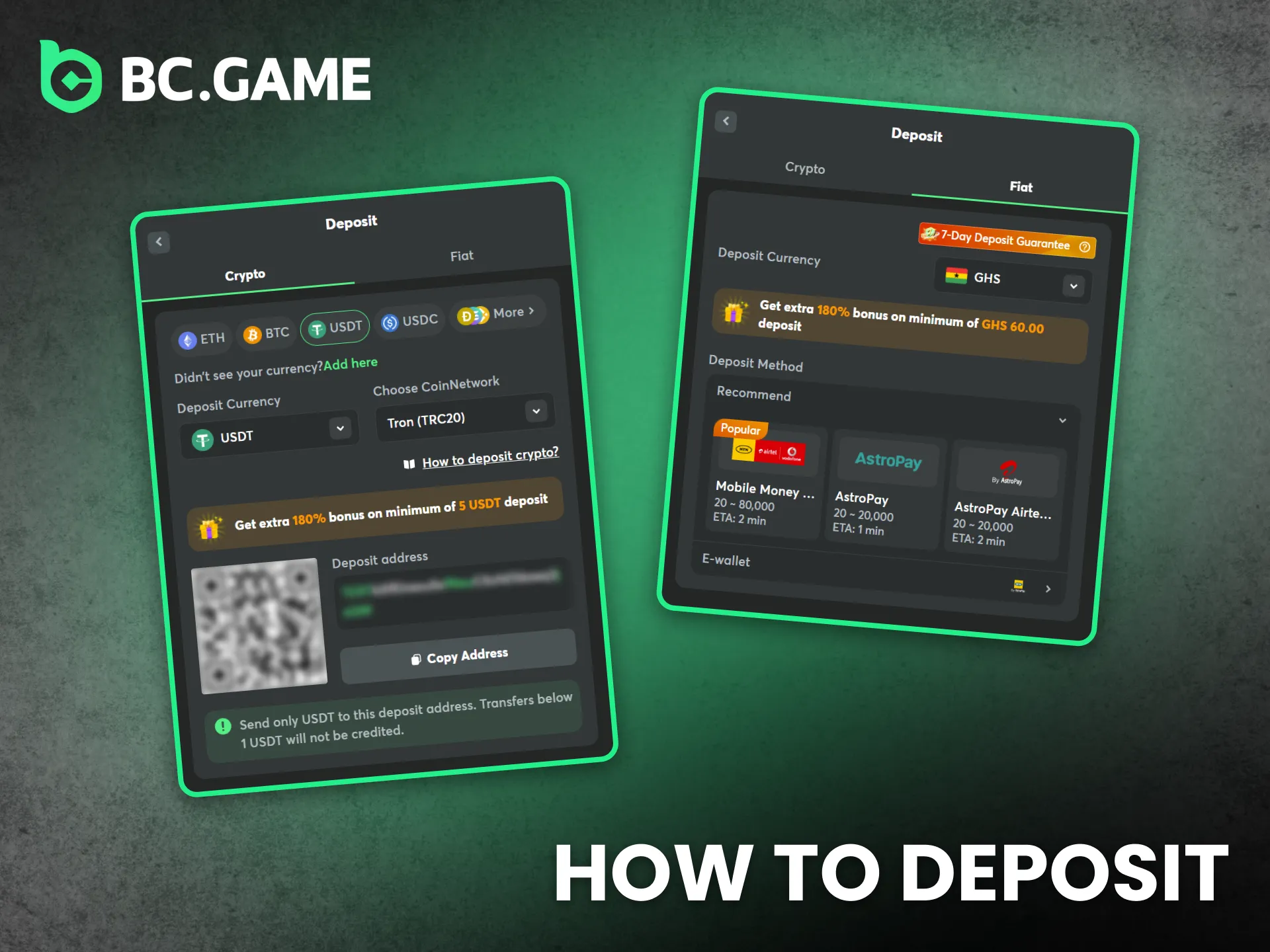 Deposits at BC Game Ghana are handled smoothly for local players.