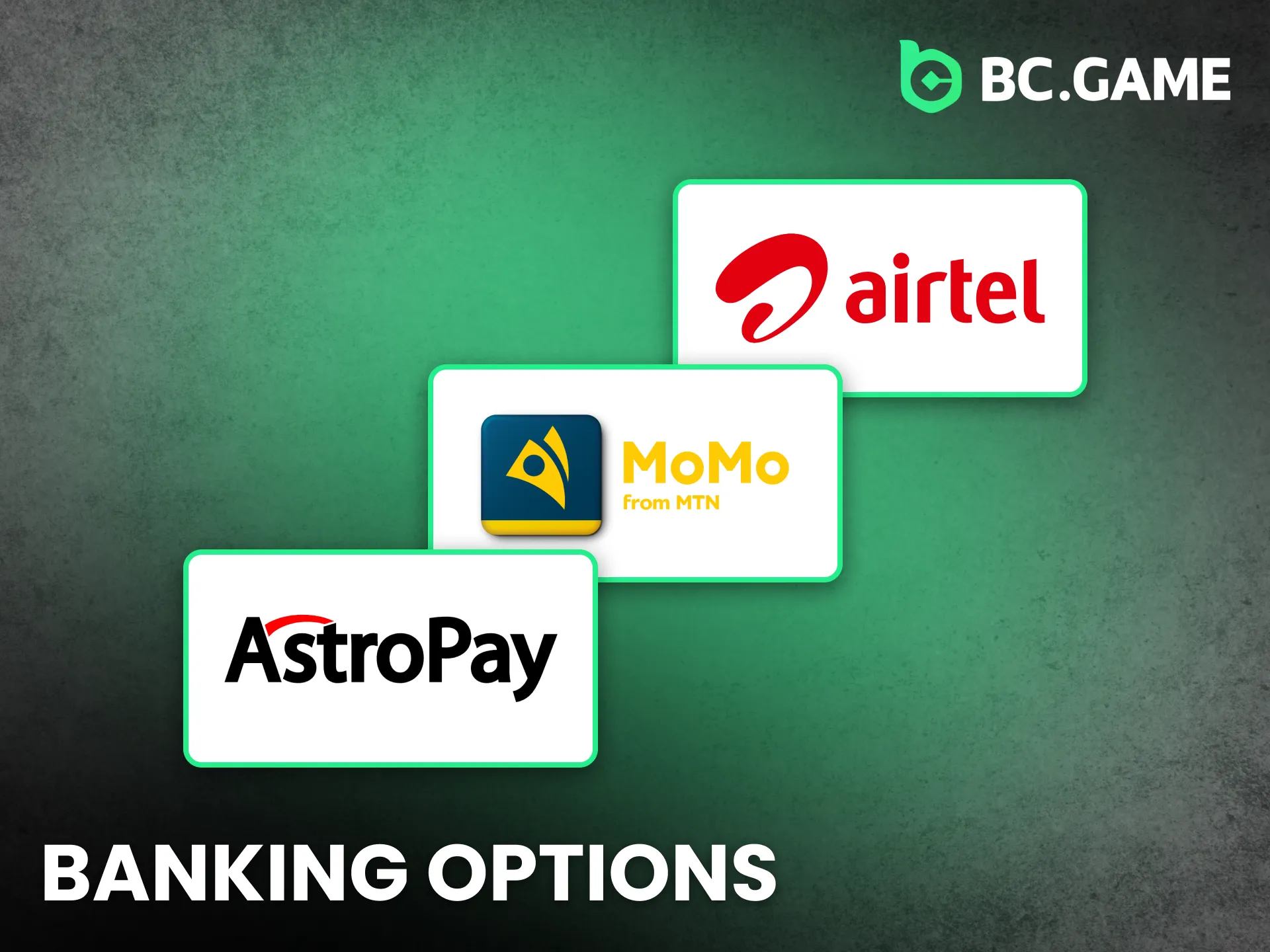 Banking choices at BC Game support fast and simple transactions.