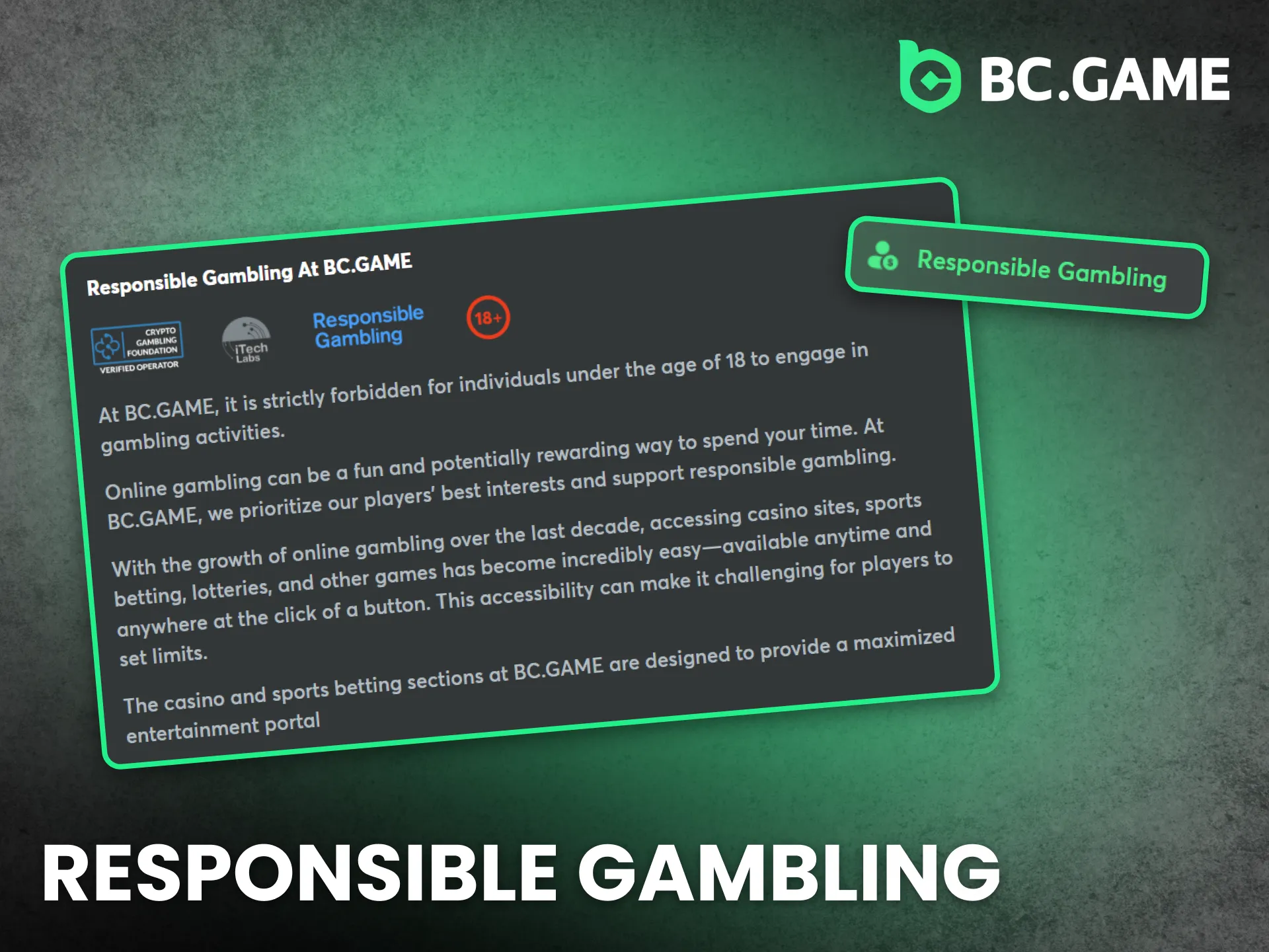 Ghana users rely on BC Game for safe gambling practices.