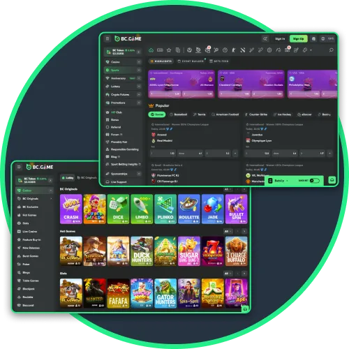 Interface elements on BC Game present clean visuals for bettors.
