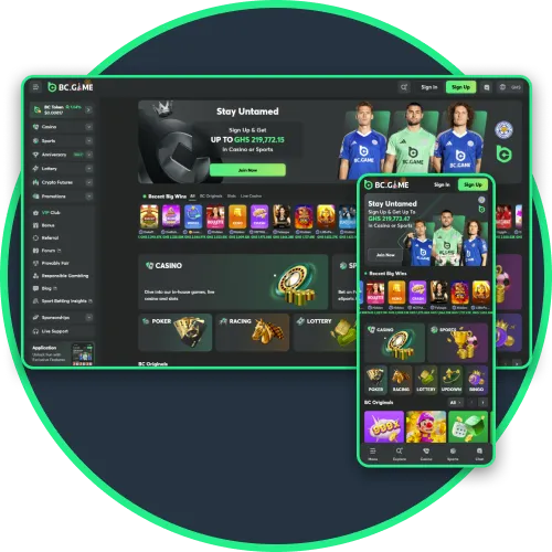 Navigation feels simple on BC Game across desktop and mobile.