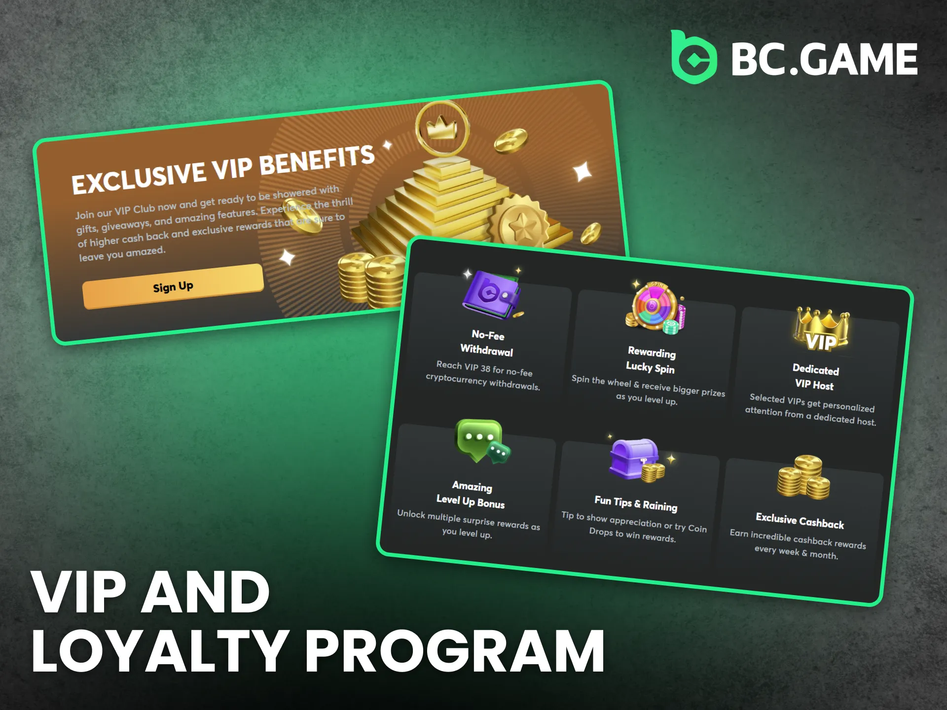 The BC Game VIP path grants loyal bettors valuable perks.