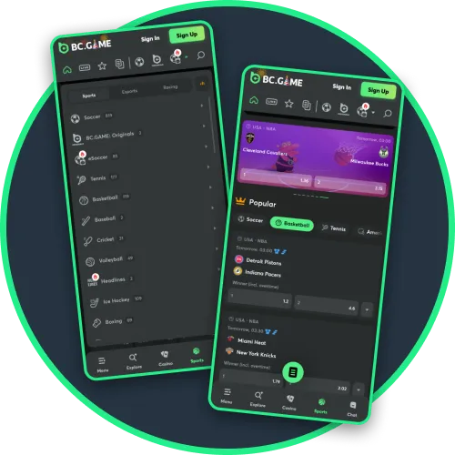 A clean BC Game app layout keeps odds and slips easy for Kenya users.