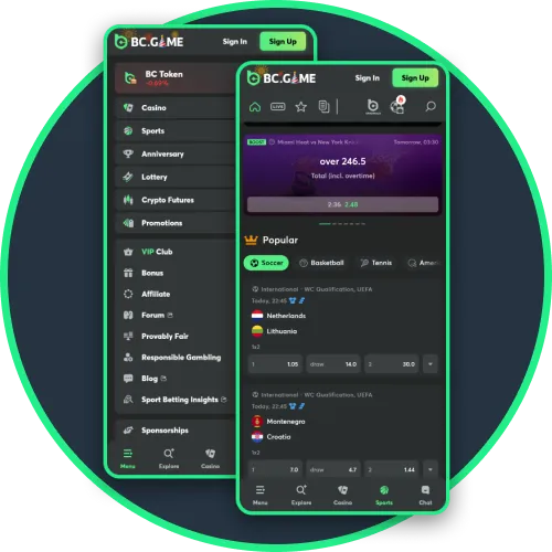 Fast BC Game app navigation supports Kenya bettors switching pages quickly.