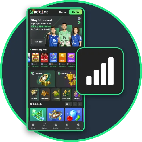 BC Game offers stable app performance even on average Kenya networks.