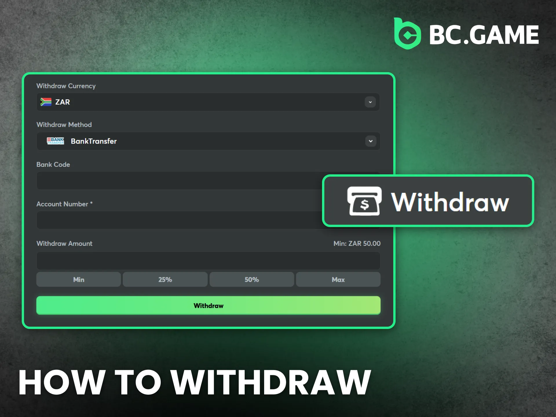 Withdraw your winnings securely using BC Game’s reliable system.