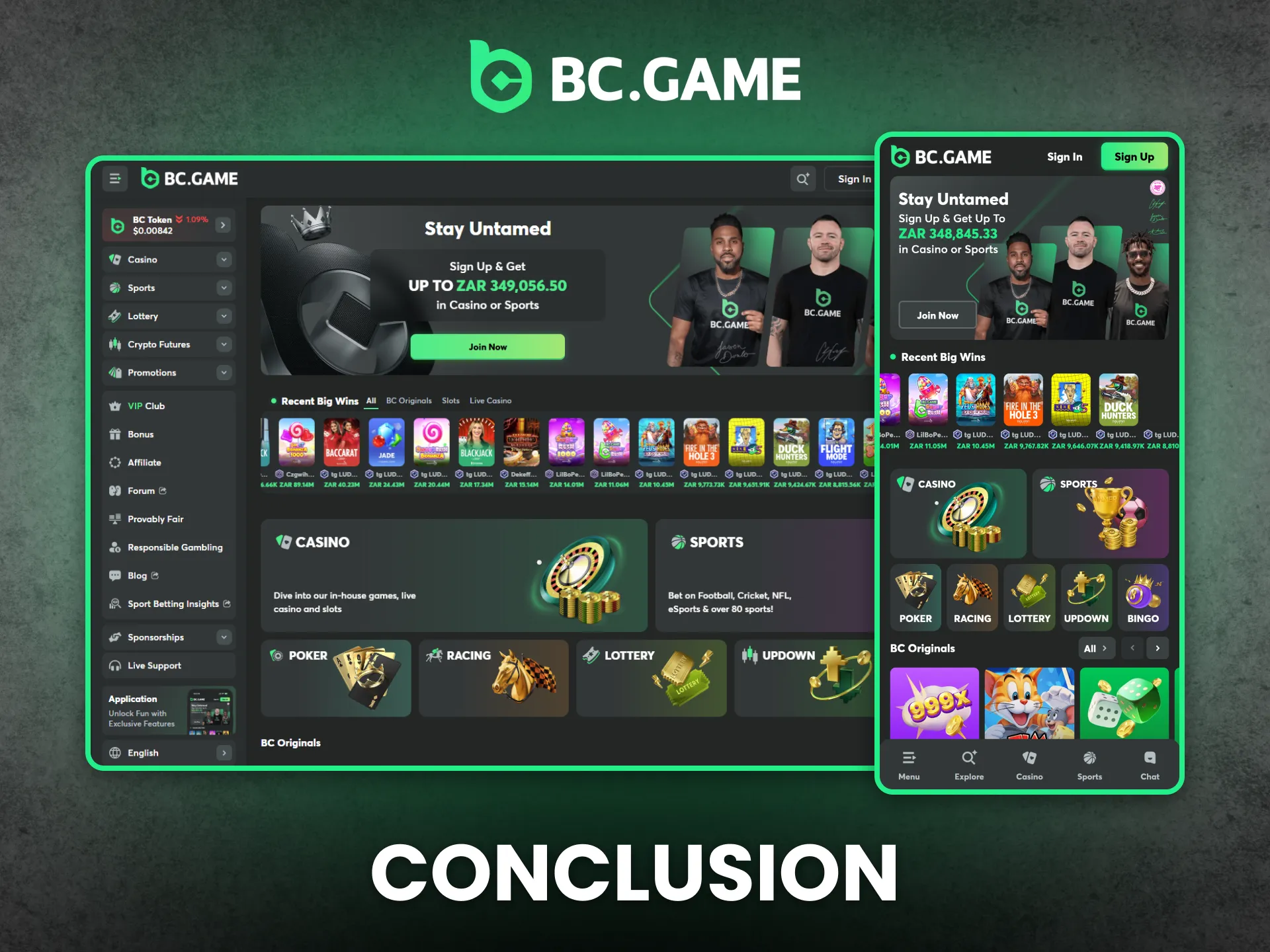 BC Game South Africa remains a leading platform for sports bettors.