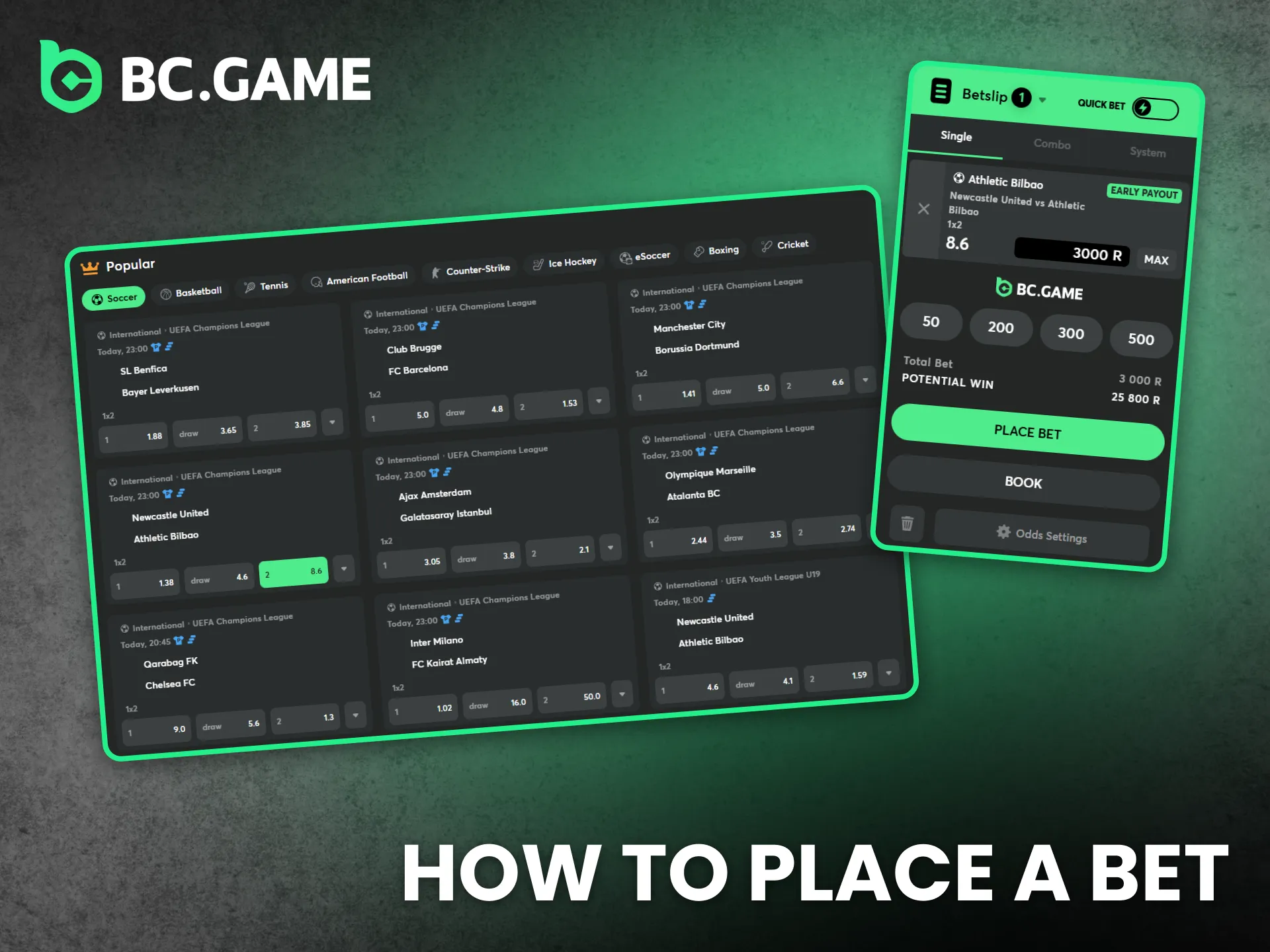 Learn how to place winning bets easily with BC Game South Africa.