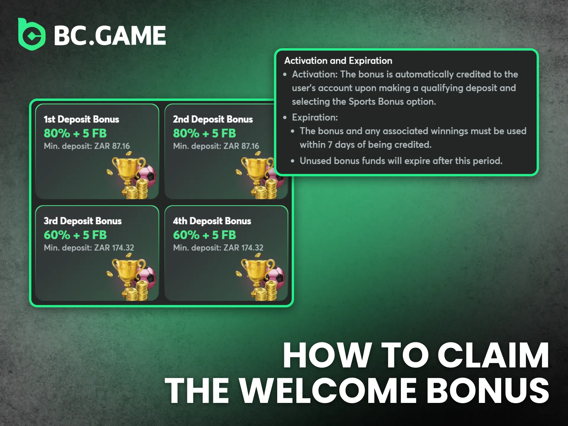 Claim generous BC Game bonuses and enjoy thrilling rewards from the start.