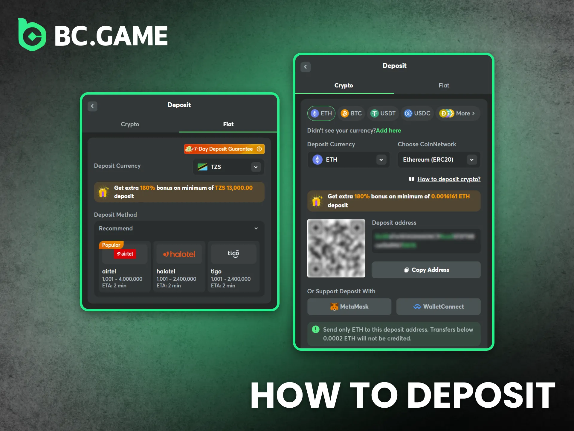 Players in Tanzania deposit easily through BC Game Tanzania systems.