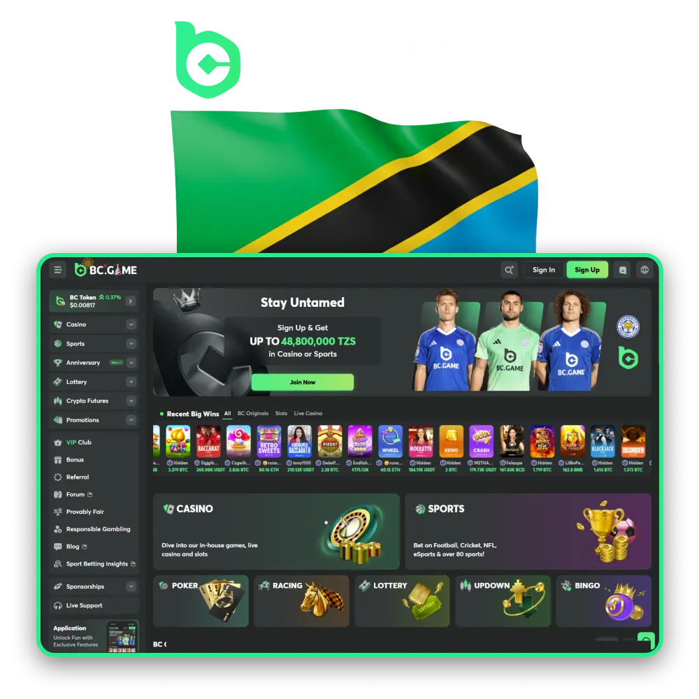 BC Game Tanzania shows players how the platform functions smoothly.