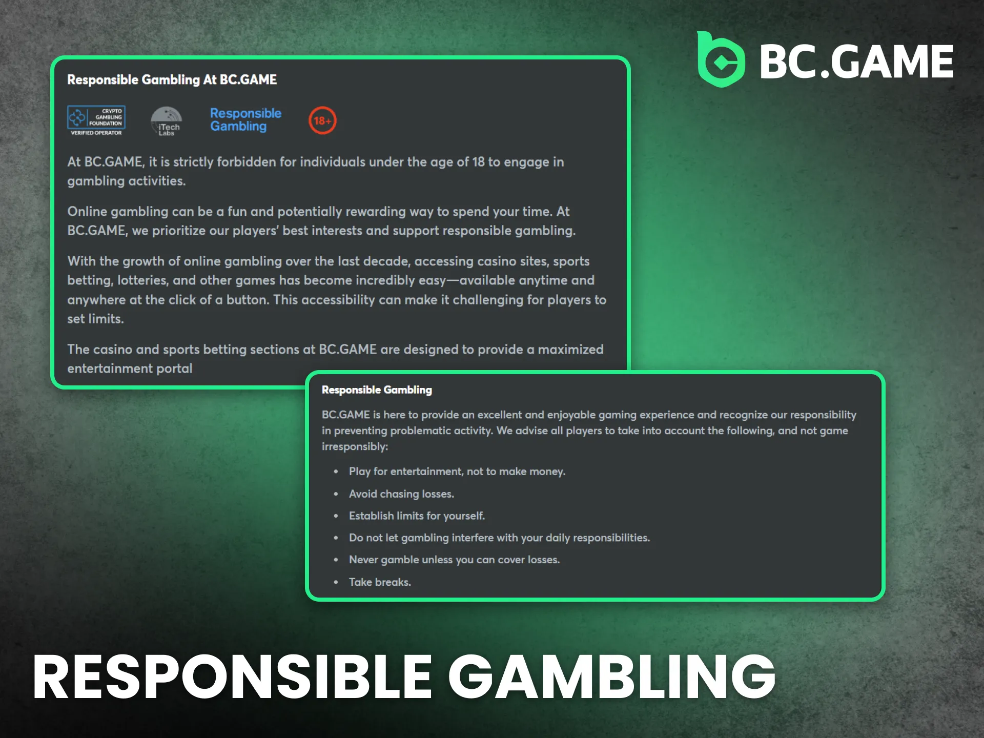 BC Game promotes safe habits and fairness for Tanzania bettors.