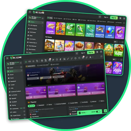 Design elements on BC Game create a clean and organized interface.