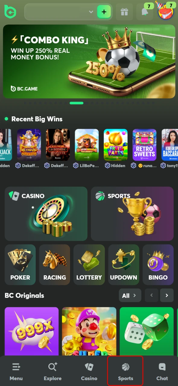 Navigate to the BC Game Sports Section and get ready to win big.