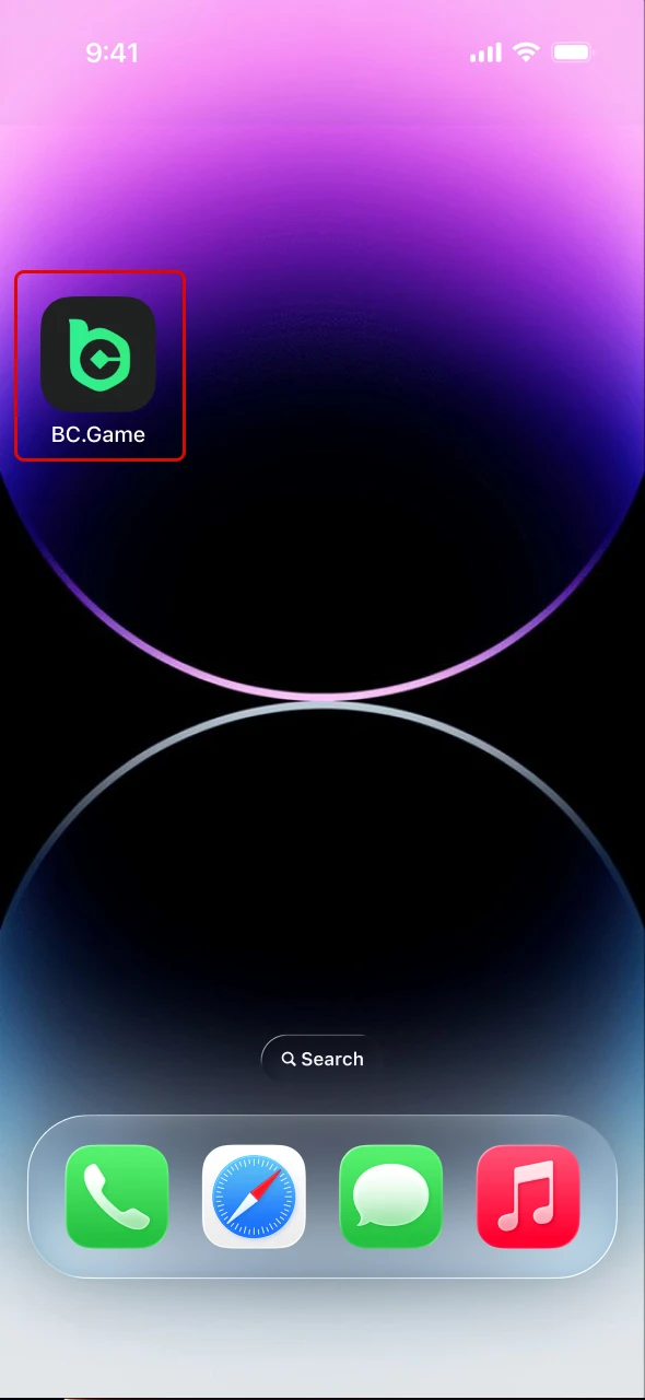 Launch the app to log in and start betting on BC Game in Kenya.