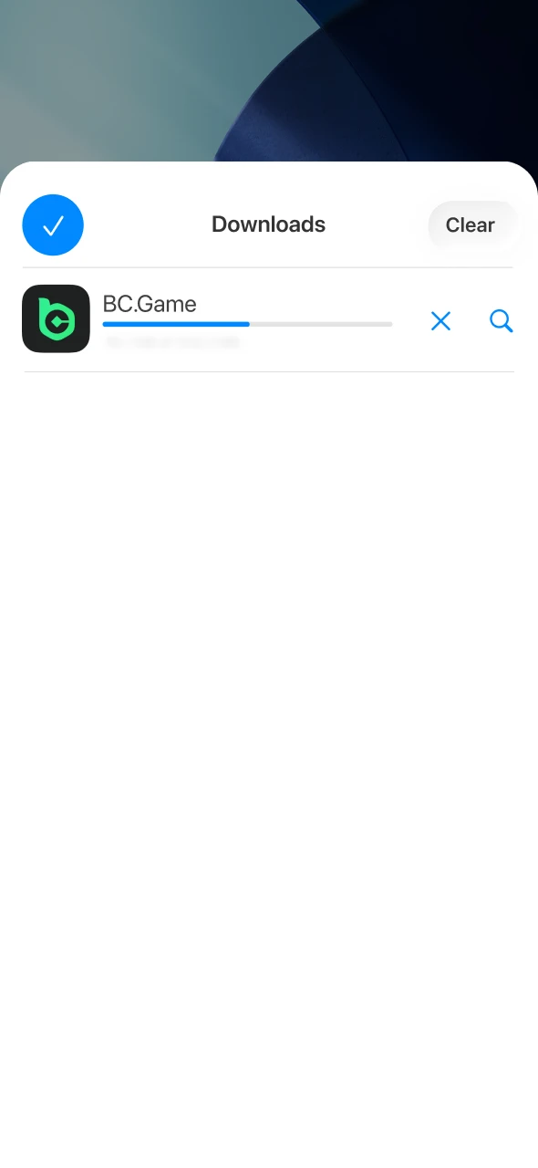 Wait for the shortcut icon to appear, confirming your BC Game app is ready to launch.