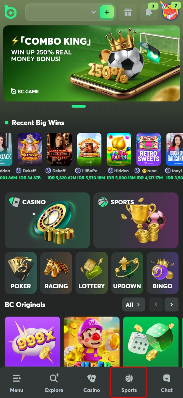 Open the BC Game Sports Section and get ready to win.