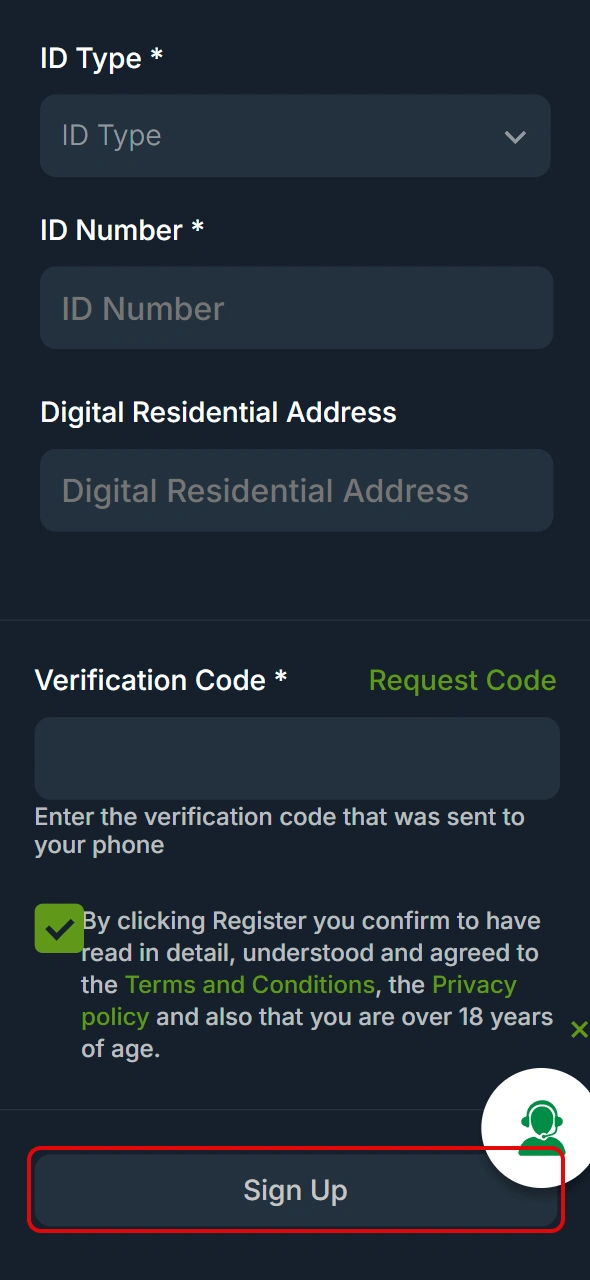 Complete the last registration step at Betika Ghana official.