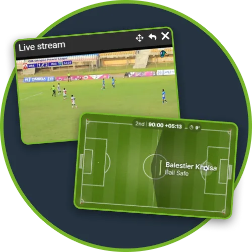 Watch live matches directly through Betika Ghana’s streaming service.