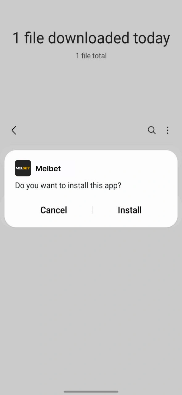 Open the APK file and install Melbet Kenya official app.