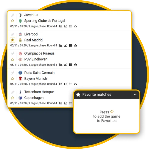 Save favorites on Melbet to track your preferred matches.