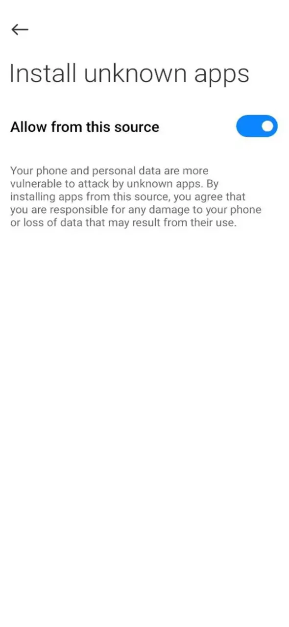 Allow unknown sources to install the Melbet app on your device.